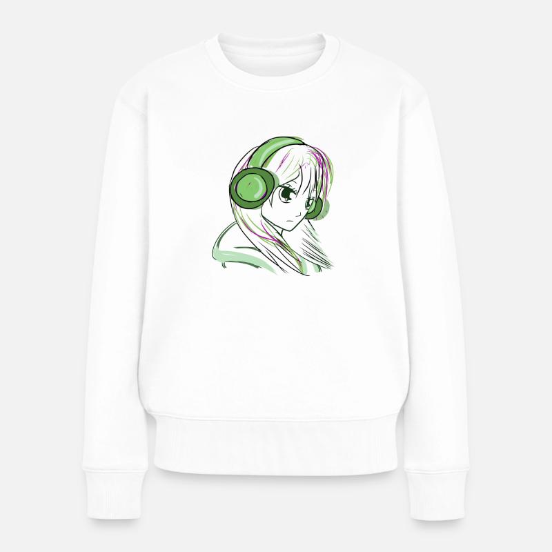 manga vert - Pull Premium bio Femme - blanc