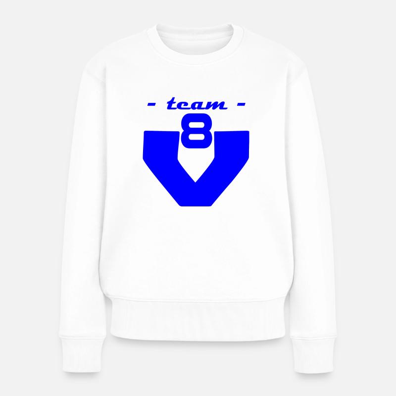Team V8 - Women's Premium Organic Jumper - white