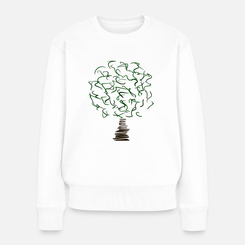 Arbre protection de l’environnement vert - Pull Premium bio Femme - blanc