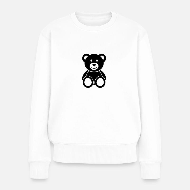 Teddy - Frauen Premium Bio Pullover - Weiß