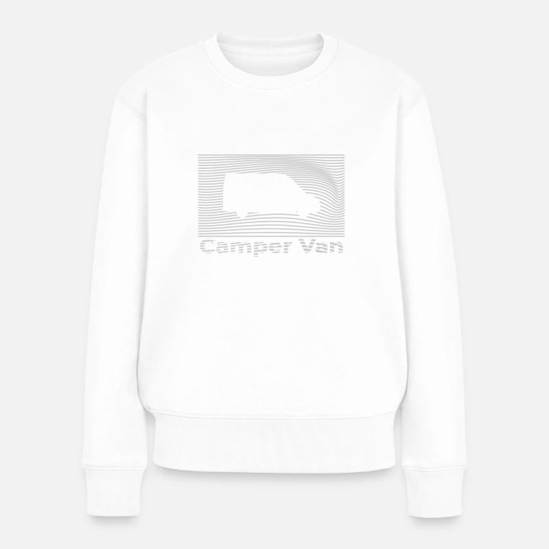 Camper Van - Frauen Premium Bio Pullover - Weiß
