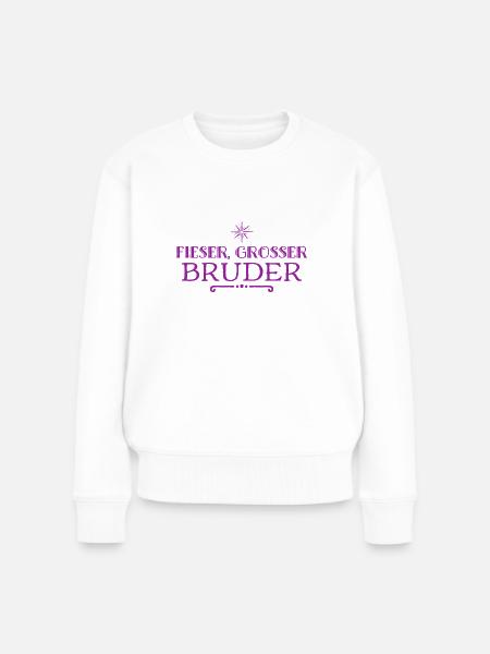 ich bin fies - Frauen Premium Bio Pullover - Weiß