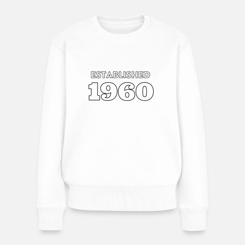 Established 1960 - Frauen Premium Bio Pullover - Weiß