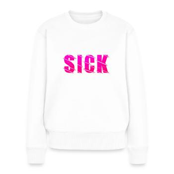 Sick Design - Frauen Premium Bio Pullover - Weiß - Vorne - Julia (174cm)