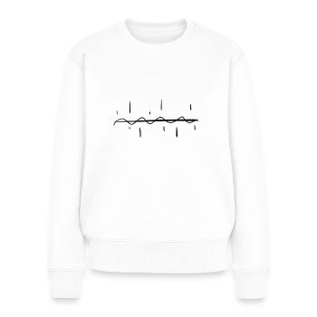 wave line stroke pattern wavy - Women's Premium Organic Jumper - white - Front - Julia (174cm)