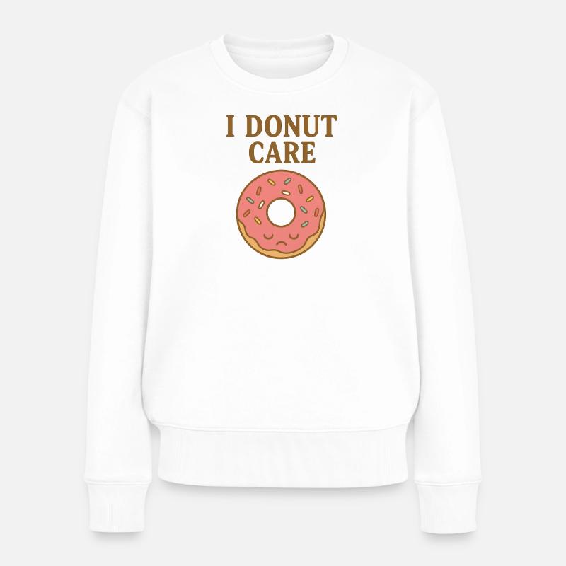 Ich kümmere mich um Donuts - Frauen Premium Bio Pullover - Weiß