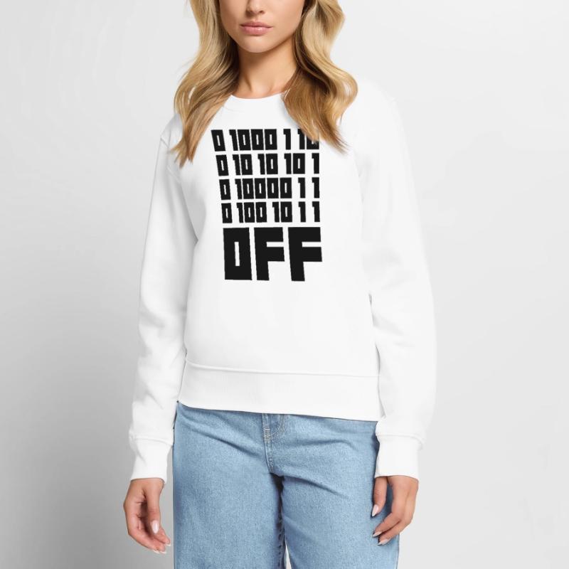 Binary Code F**k OFF – Humour Nerd & Geek Code Pull Premium bio Femme