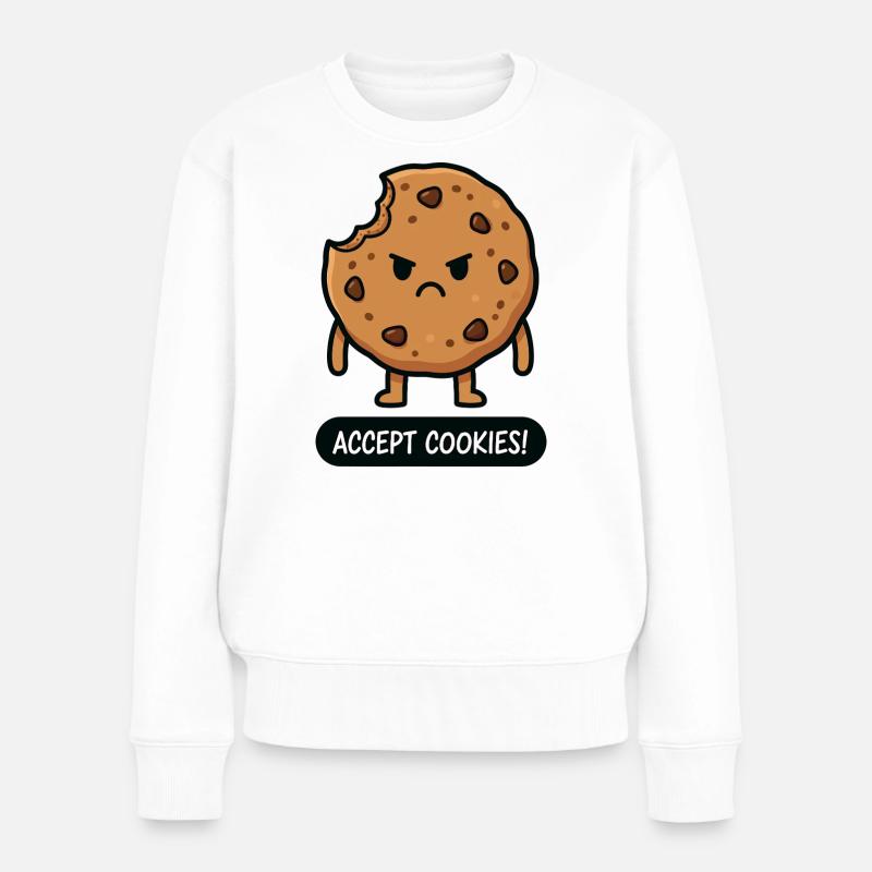 Accept Cookies - Women's Premium Organic Jumper - white