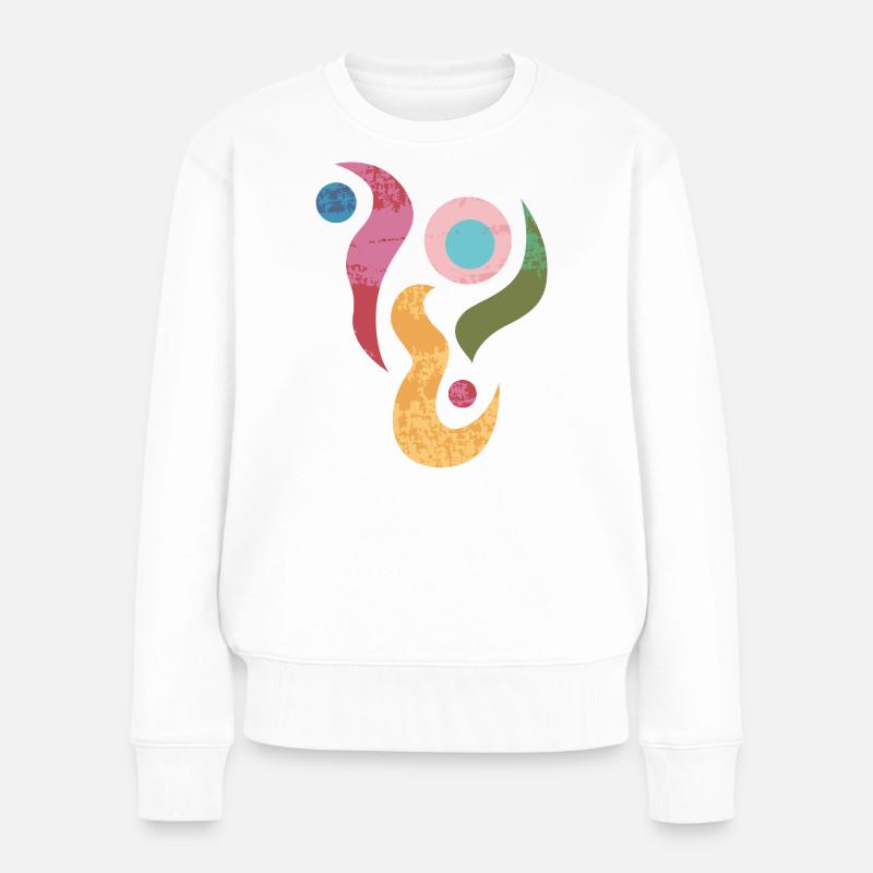 yoga-design_40 - Frauen Premium Bio Pullover - Weiß
