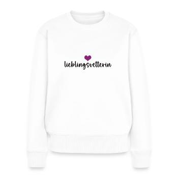Lieblingsvetterin Cousine Cousinen Vetterin - Frauen Premium Bio Pullover - Weiß - Vorne - Julia (174cm)