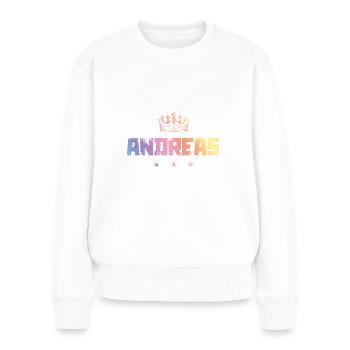 Andreas - Pull Premium bio Femme - blanc - Devant - Julia (174cm)