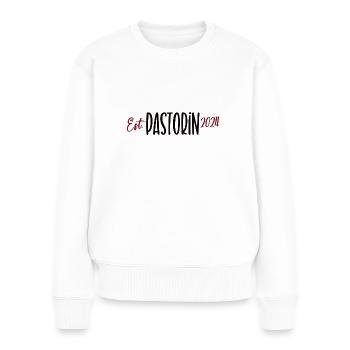2024 Pastorin Dankeschön Arbeit Beruf Gemeinde - Frauen Premium Bio Pullover - Weiß - Vorne - Julia (174cm)