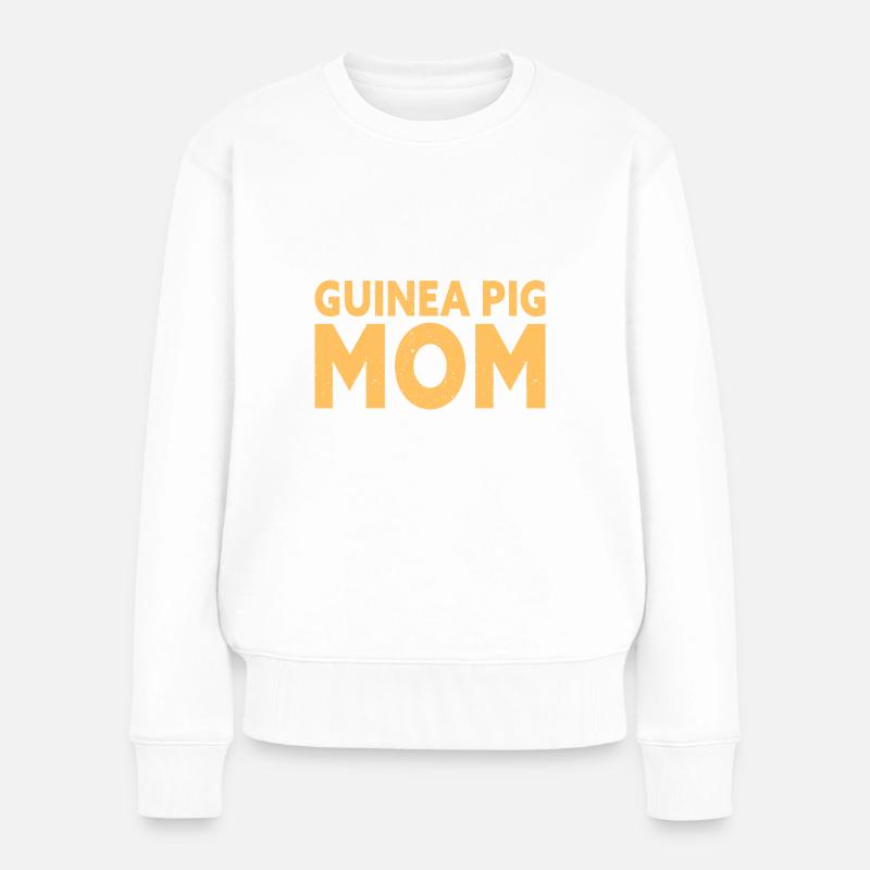 Guinea Pig Mom - Frauen Premium Bio Pullover - Weiß
