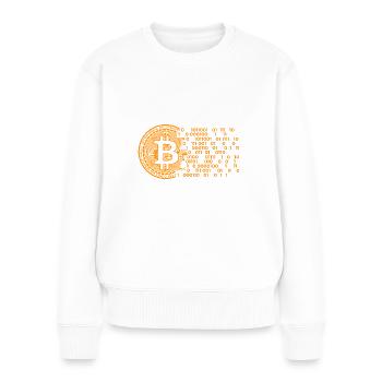 Bitcoin Blockchain - Women's Premium Organic Jumper - white - Front - Julia (174cm)