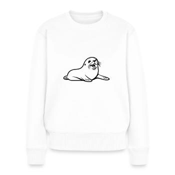 Otarie - Pull Premium bio Femme - blanc - Devant - Julia (174cm)