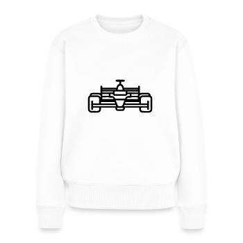 Racerbil - Premium økologisk sweatshirt til kvinder - hvid - Foran - Julia (174cm)