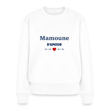 mamoune - Pull Premium bio Femme - blanc - Devant - Julia (174cm)