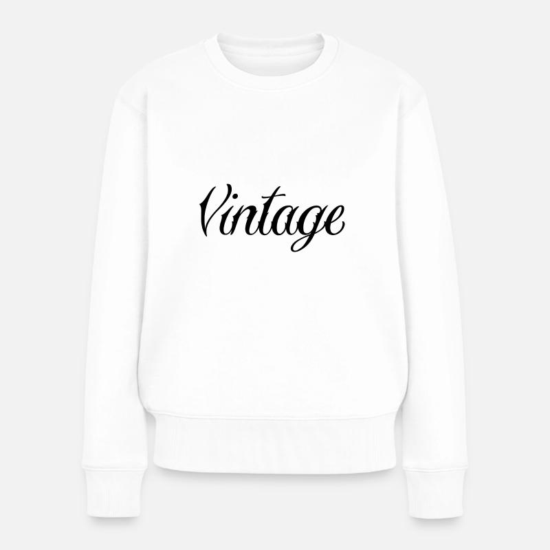 Vintage - Frauen Premium Bio Pullover - Weiß