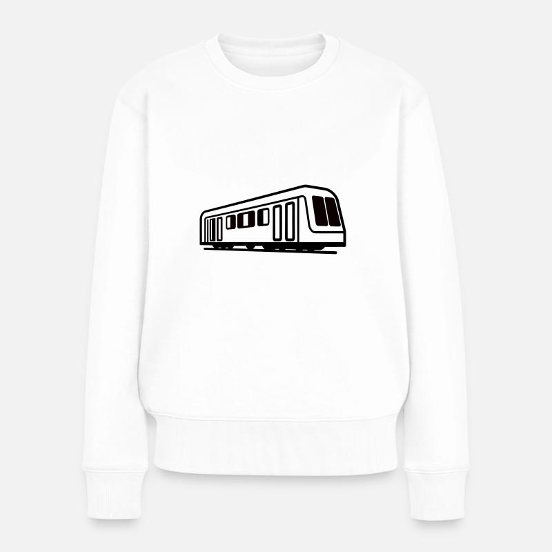 U-Bahn - Frauen Premium Bio Pullover - Weiß