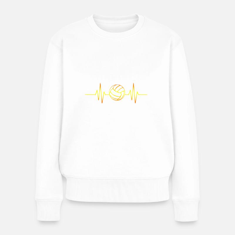 Volleyball - Frauen Premium Bio Pullover - Weiß