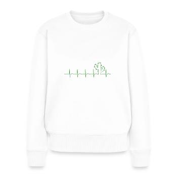 Heartbeat Cactus Cactus Plante Succulentes Désert - Pull Premium bio Femme - blanc - Devant - Julia (174cm)
