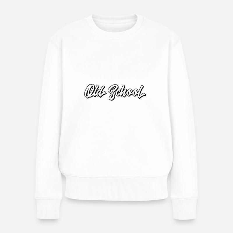 Oldschool - Frauen Premium Bio Pullover - Weiß