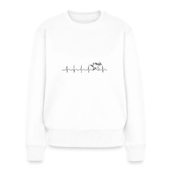 Heartbeat Brouette Jardin Jardinier Jardinier - Pull Premium bio Femme - blanc - Devant - Julia (174cm)