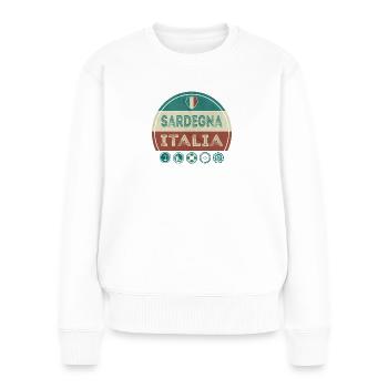 Sardinien Sardegna Italien Urlaub Souvenir - Frauen Premium Bio Pullover - Weiß - Vorne - Julia (174cm)