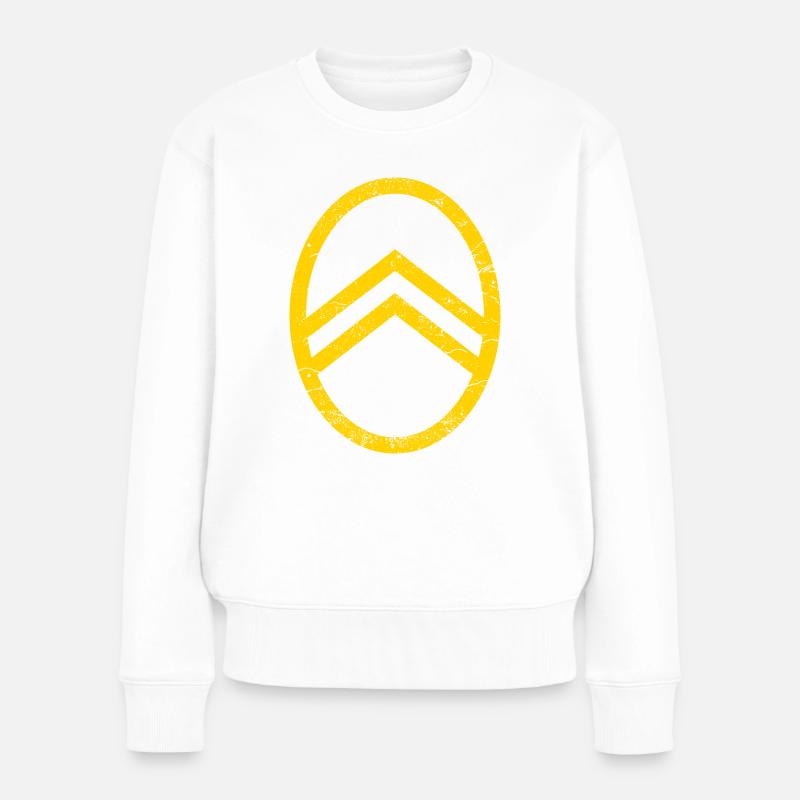 Citroën Logo Jaune - Pull Premium bio Femme - blanc