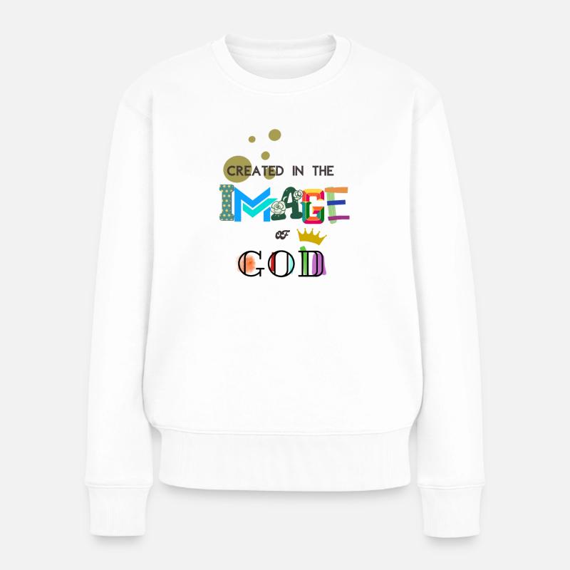 The Image of GOD - Frauen Premium Bio Pullover - Weiß