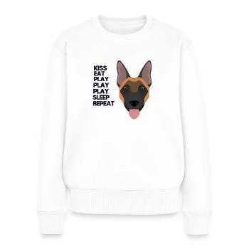 Belgian Shepherd Colorful - Women's Premium Organic Jumper - white - Front - Julia (174cm)