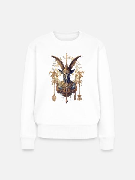 Coole Fantasy-Gottheit - Frauen Premium Bio Pullover - Weiß