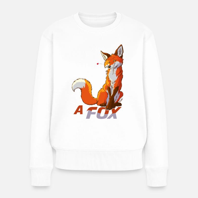 Sei immer du selbst, sei Fuchs - Frauen Premium Bio Pullover - Weiß