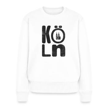 Carnaval de Cologne Souvenir Carnaval Design Cologne - Pull Premium bio Femme - blanc - Devant - Julia (174cm)