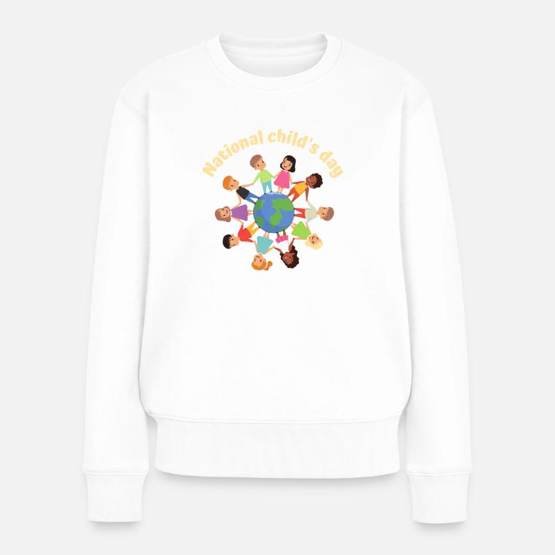 National Child's Day - Frauen Premium Bio Pullover - Weiß