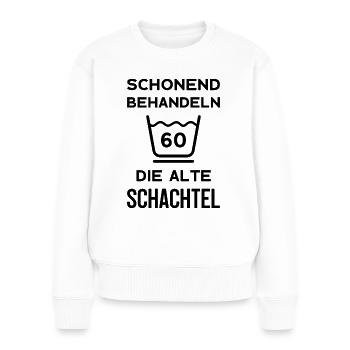 60. GEBURTSTAG FRAU 60 JAHRE 1963 - Frauen Premium Bio Pullover - Weiß - Vorne - Julia (174cm)