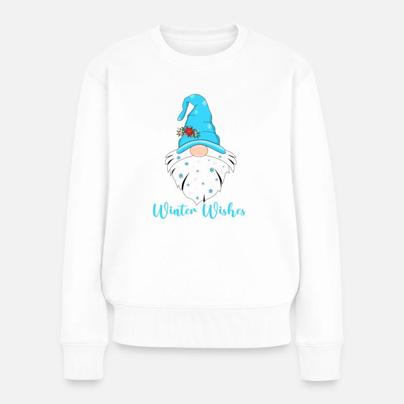 Gnome Winter Wishes - Pull Premium bio Femme - blanc