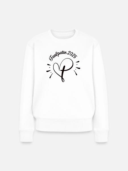 Taufpatin werden Taufe 2025 Taufpate Fragen Patin - Frauen Premium Bio Pullover - Weiß