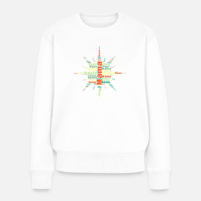 Beste Mama - Frauen Premium Bio Pullover - Weiß