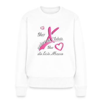 Valentinstag X marktiert Schatz Herz beste Mama - Frauen Premium Bio Pullover - Weiß - Vorne - Julia (174cm)