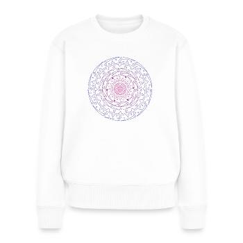 Flow pastell - Mandala made with Love - Frauen Premium Bio Pullover - Weiß - Vorne - Julia (174cm)