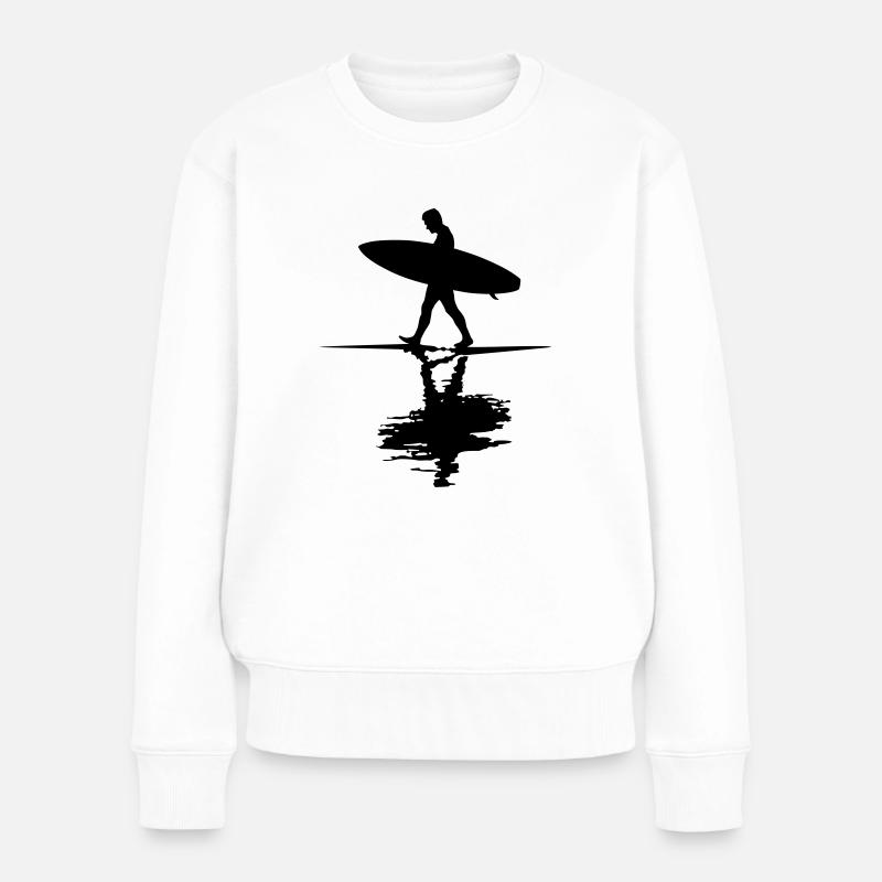 surf_2 - Women's Premium Organic Jumper - white