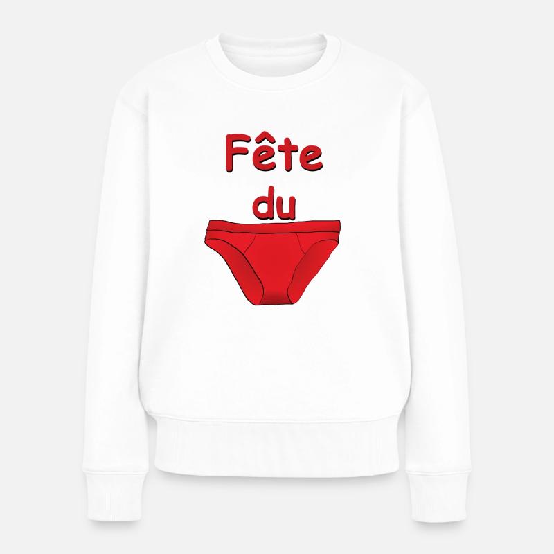 fête du slip - Pull Premium bio Femme - blanc