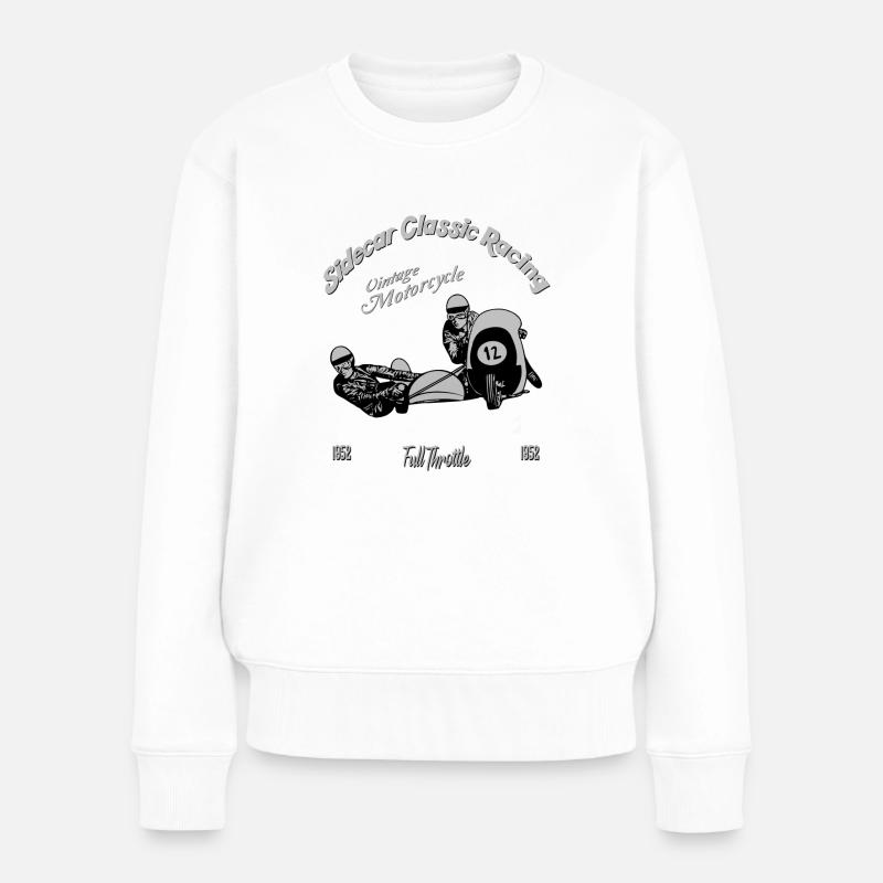 Sidecar Classic Racing - Frauen Premium Bio Pullover - Weiß