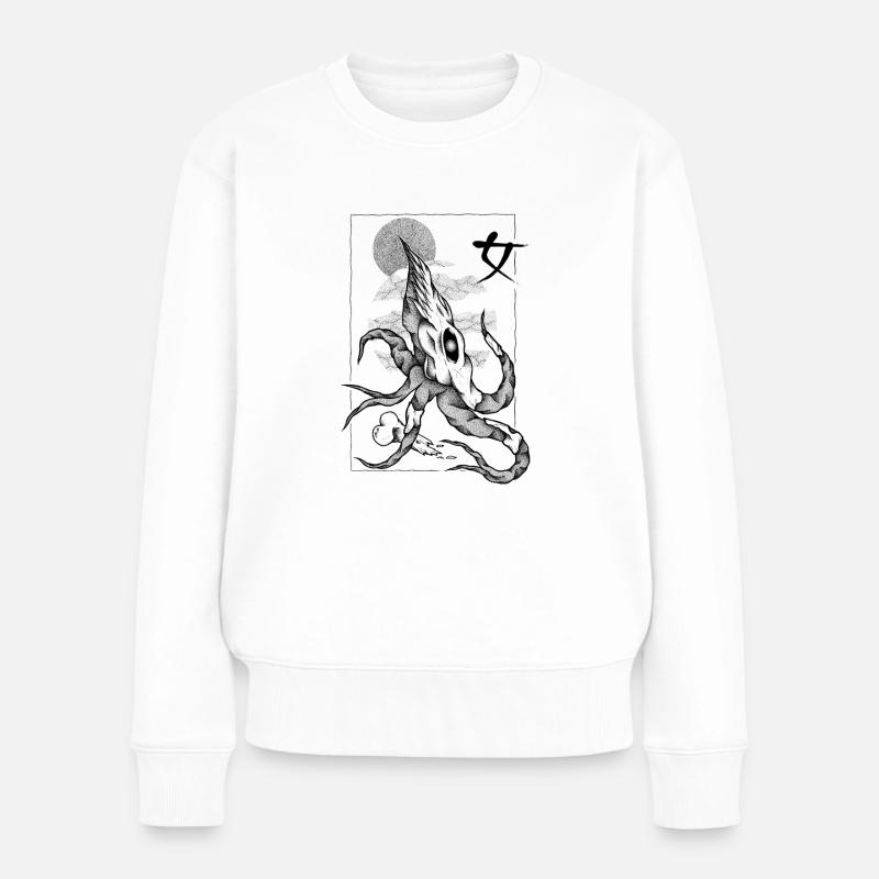 Skullsquid - Women's Premium Organic Jumper - white
