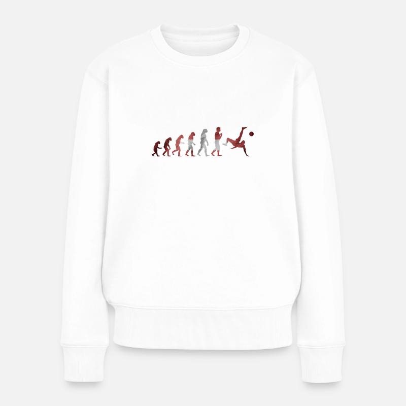 Evolution Fussball Schweiz Fußball Shirt - Frauen Premium Bio Pullover - Weiß