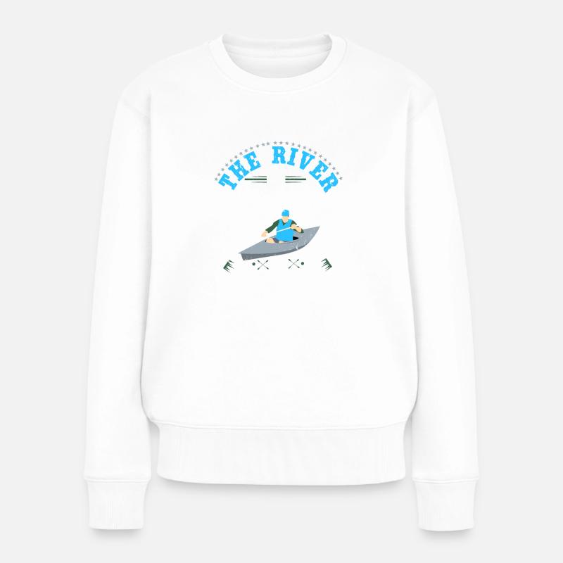 The River is calling and I must go-water sports - Frauen Premium Bio Pullover - Weiß