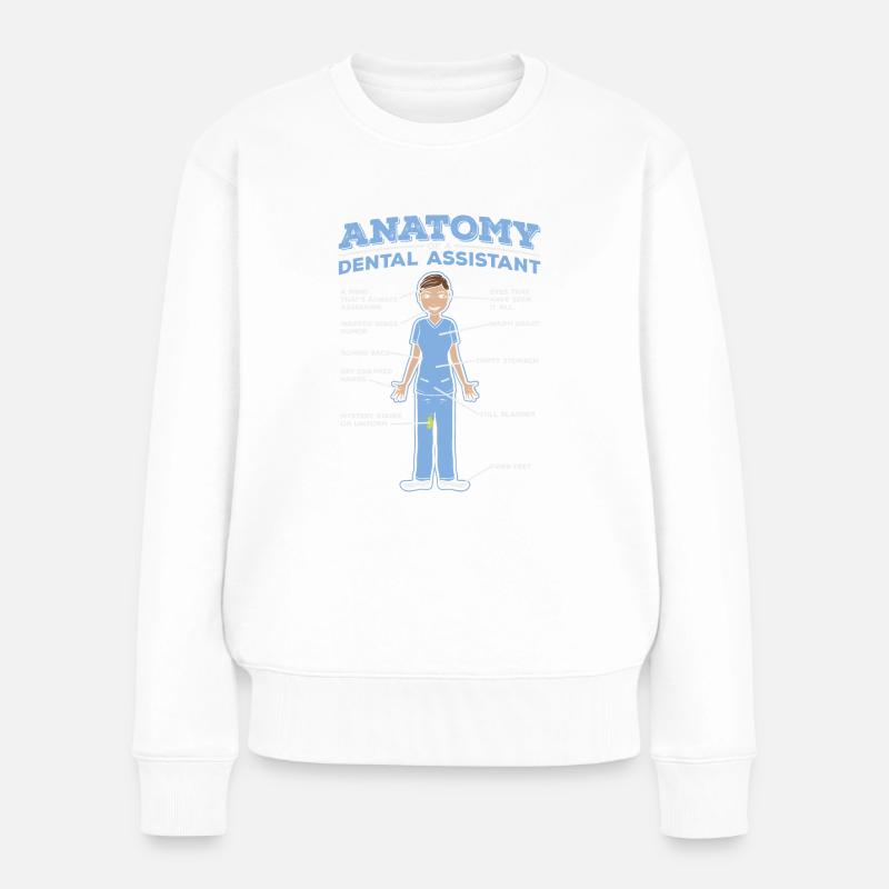 Zahnarzthelferin Dental Assistant Beruf Geschenk - Frauen Premium Bio Pullover - Weiß