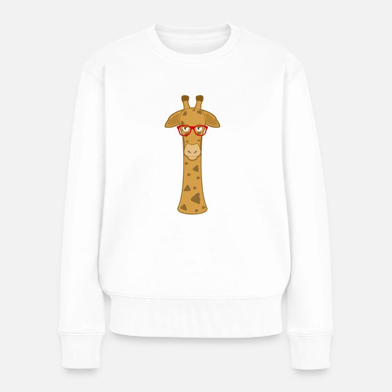 Giraffe graphics - Women's Premium Organic Jumper - white