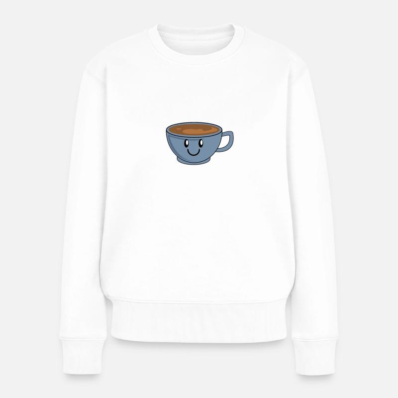 Kaffee Wortspiel - "Espresso Yourself" - Geschenk - Frauen Premium Bio Pullover - Weiß